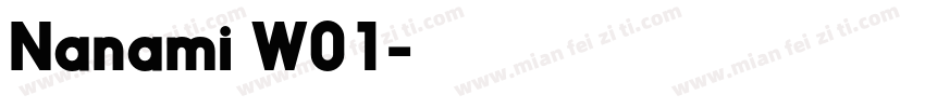 Nanami W01字体转换
